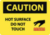 AccuformNMC "Caution - Hot Surface - Do Not Touch", 10" Long x 14" Wide, Pressure-Sensitive Vinyl Safety Sign Rectangle, 0.004" Thick, Use for Hazardous Materials C525PB - 86313269
