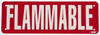 AccuformNMC "FLAMMABLE", 4" Long x 12" Wide, Rigid Plastic Safety Sign Rectangle, 0.05" Thick, Use for Hazardous Materials M16R - 86529351