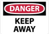 AccuformNMC "Danger - Keep Away", 10" Long x 14" Wide, Rigid Plastic Safety Sign Rectangle, 0.05" Thick, Use for Accident Prevention D53RB - 86529567