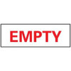 AccuformNMC "Empty", 4" Long x 12" Wide, Rigid Plastic Safety Sign Rectangle, 0.05" Thick, Use for Hazardous Materials M55R - 90833856