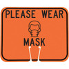 PRO-SAFE "Notice - Please Wear A Mask", 12-1/2" Wide x 10-1/2" High, ABS Safety Sign Rectangular, 1/4" Thick, Use for Accident Prevention PS-03-550-PWM - 17509720