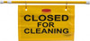 Rubbermaid "Closed for Cleaning", 13" Long x 50" Wide, Safety Sign Use for Accident Prevention FG9S1500YEL - 86278405