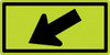 AccuformNMC Left Arrow, 24" Wide x 12" High Aluminum Traffic Control Sign 0.08" Thick, Black on Yellow, Rectangle, Diamond Grade Reflectivity, Post Mount TM607DG - 37742103