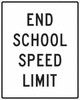 AccuformNMC "End School Speed Limit," 24" Wide x 30" High Aluminum Traffic Control Sign 0.08" Thick, Black on White, Rectangle, Engineer Grade Reflectivity, Post Mount TM601J - 37742210