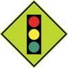 AccuformNMC Stop Light, 30" Wide x 30" High Aluminum Traffic Control Sign 0.08" Thick, Black, Red, Yellow, Green, Diamond, Diamond Grade Reflectivity, Post Mount TM612DG - 37742269