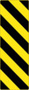 AccuformNMC Chevron, 12" Wide x 36" High Aluminum Warning & Safety Reminder Sign 0.08" Thick, Black on Yellow, Rectangle, High Intensity Reflectivity, Post Mount TM266K - 37742467
