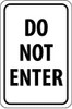 AccuformNMC "Do Not Enter," 18" Wide x 24" High Aluminum Parking Lot Traffic Sign 0.08" Thick, Black on White, Rectangle, High Intensity Reflectivity, Post Mount TM113K - 72316292