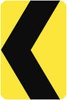 AccuformNMC Chevron, 18" Wide x 24" High Aluminum Traffic Control Sign 0.08" Thick, Black on Yellow, Rectangle, Engineer Grade Reflectivity, Post Mount TM162J - 72316771