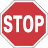 AccuformNMC "Stop," 30" Wide x 30" High Aluminum Stop & Yield Sign 0.08" Thick, White on Red, Octagon, Engineer Grade Reflectivity, Post Mount TM81J - 85303857