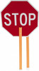 PRO-SAFE "Stop," 24" Wide x 24" High ABS Plastic Construction Roadway Sign Red, White, Black, Orange, Octagon, Engineer Grade Reflectivity, Handheld 03-822P - 50897271