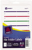 Avery 11/16" x 3-7/16" Assorted Paper File Folder Label For Laser/Inkjet Printers 05215 - 54710090