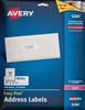 Avery Pack of (750) 1" x 2-5/8" White Paper Shipping Labels For Laser Printers 05260 - 81629586