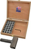 C.H. Hanson 51 Piece, 3/16 Inch Character, Steel Type Set 10 Character Capacity, Letter Set A-Z, Number Set 0-9, Dash, 3 Blank Spacers, Ea of 1-9, A, E and Wood Box with Plastic Insert 27790 - 53990099