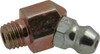 Alemite 45° Head Angle, 1/4-28 Taper Nickel/Copper Thread-Forming Grease Fitting 3/8" Hex, 0.81" Overall Height, Zinc Plated Finish 3053-B - 03244654