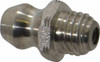 Alemite Straight Head Angle, 1/4-28 Taper Stainless Steel Standard Grease Fitting 5/16" Hex, 17/32" Overall Height, 3/16" Shank Length 1966-S - 03244860