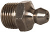 Alemite 90° Head Angle, 1/4-28 Taper Nickel/Copper Standard Grease Fitting 3/8" Hex, 3/4" Overall Height, 13/64" Shank Length 1969-B - 03244951