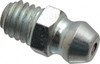 Alemite Straight Head Angle, M6x1.0 Metric Steel Standard Grease Fitting 7mm Hex, 1/4" Shank Length, 10,000 Operating psi, Zinc Plated Finish 2106 - 03245115