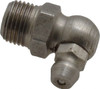 PROLUBE 90° Head Angle, 1/8-27 PTF Stainless Steel Standard Grease Fitting 7/16" Hex, 21.3mm Overall Height, 7.6mm Shank Length, Zinc Plated Finish GFTSS1-82790-10 - 62088174
