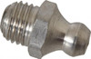 PROLUBE Straight Head Angle, M8x1.0 Metric Stainless Steel Standard Grease Fitting 9mm Hex GFT/SS/8/1-ST10 - 62088216