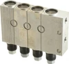 LDI Industries 0.16 cc Output per Cycle, 4 Outlet Central Lubrication System Air-Operated Pump 1" Wide x 4-3/64" High, Oil/Grease, 1/8-27 Outlet Thread, NPTF PMP100-04 - 84903236