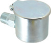 Gits Mfg 1/2-14 Thread, Steel, Zinc Plated, Threaded One Piece, Elbow Oil Hole Cover 4" Drive Diam, 9/16" Drive Length, 2-1/16" Overall Height, 9/16" Thread Length, NPT Thread 00808 - 03242971