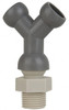 Cedarberg 1/2" Hose Inside Diam, NPT Thread, Coolant Hose Y-Fitting 1/2" Thread, Male to Male, for Use with Snap Together Hose System, 2 Pieces 8550-102A - 09778747