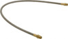 Made in USA 24" OAL, 3/16" ID, 3,000 Max psi, Flexible Metal Hose Assembly 1/8" Fitting, Male Pipe x Male Pipe End Connections, Brass Fitting, 304 Stainless Steel Braid over PTFE Hose 03318631 - 03318631