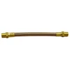 Made in USA 12" OAL, 1/4" ID, 3,000 Max psi, Flexible Metal Hose Assembly 1/4" Fitting, Male Coupling x Male Coupling End Connections, Stainless Steel Fitting, 304 Stainless Steel Braid over PTFE Hose 03319381 - 03319381