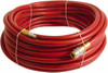 Continental ContiTech 1/4" ID x 0.45" OD 15 ft. Long Multipurpose Air Hose Industrial Interchange Safety Coupler x Male Plug Ends, 300 Working psi, -10 to 158°F, 1/4" Fitting, Red PLR02530-15-51 - 55892921
