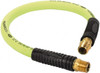 Legacy Manufacturing 1/2" ID x 0.74" OD 2 ft. Long Lead-In Whip Hose FNPT x MNPT Swivel Ends, 300 Working psi, 140°, 1/2" Fitting, Green HFZ1202YW4S - 30180517