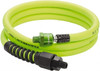 Legacy Manufacturing 3/8" ID x 0.61" OD 6 ft. Long Lead-In Whip Hose MNPT High Flow Ball Swivel x MNPT Ends, 300 Working psi, -40 to 140°F, 1/4" Fitting, Green HFZP3806YW2B - 39776513