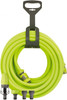 Legacy Manufacturing 1/2" ID x 0.74" OD 4 ft. Long Lead-In Whip Hose MNPT Swivel x MNPT Ends, 300 Working psi, -40 to 140°F, 1/2" Fitting, Green HFZG12050QN - 39776521