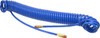 Coilhose Pneumatics 1/4" ID, 1/4 Thread, 30 ft. Long, Blue Polyurethane Coiled & Self Storing Hose 125 Max psi, Male Swivel x Male Swivel PR14-30B-B53 - 01172964