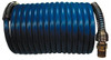 Coilhose Pneumatics 3/8" ID, 3/8 Thread, 25 ft. Long, Blue Nylon Coiled & Self Storing Hose 230 Max psi, Male Swivel x Male Swivel S38-25B - 74774381