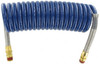Parker Hannifin 3/8" ID, 1/2 x 1/2 Thread, 15 ft. Long, Blue SAE J844 Type B Nylon Coiled & Self Storing Hose 150 Max psi, Parker NTA Brass Fittings 731513-BLU - 82166729