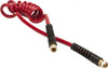 PRO-SOURCE 5/16" ID, 3/8 Thread, 5 ft. Long, Red or Blue Polyurethane Coiled & Self Storing Hose 185 Max psi, Male Swivel x Male Swivel 5510051305PRO - 51326338