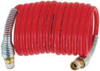 PRO-SOURCE 3/8" ID, 3/8 Thread, 50 ft. Long, Red or Blue Nylon Coiled & Self Storing Hose 225 Max psi, Industrial Interchange Coupler x Plug 5830038250PRO - 72414386
