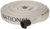 Made in USA 1-1/2" ID x 1-3/4" OD, 150 Working psi, White Polyester/Rubber Fire Hose, Single Jacket 1-1/2" NH/NST Ends, 100 ft. Long, -40 to 150°F,450 Burst psi 3P15X100W15N - 32139727