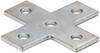 Cooper B-Line Zinc Plated Carbon Steel Flat Cross Strut Fitting 1/2" Bolt, 5 Holes, Used with Cooper B Line Channel & Strut (All Sizes Except B62 & B72) B132 ZN - 82610205