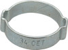 Oetiker 29.3 to 34mm, Zinc-Plated 2-Ear Clamp 1-5/16" Noml Size, 7.38mm Inner Width, 10mm Wide x 1.5mm Thick, Carbon Steel 10100041-100 - 48544365