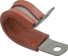 Made in USA 5/8" Pipe, 5/8" Rod, Cushion Clamp Gray & Red, Grade 304 Stainless Steel & Silicone Cushion STAR-SS-10HT - 86448693