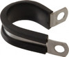 Made in USA 7/8" Pipe, 7/8" Rod, Cushion Clamp Gray & Black, Grade 304 Stainless Steel & EPDM Cushion STAR-SS-14E - 86448727