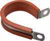 Made in USA 1-1/4" Pipe, 1-1/4" Rod, Cushion Clamp Gray & Red, Grade 304 Stainless Steel & Silicone Cushion STAR-SS-20HT - 86448776