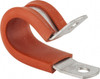 Made in USA 1-3/4" Pipe, 1-3/4" Rod, Cushion Clamp Gray & Red, Grade 304 Stainless Steel & Silicone Cushion STAR-SS-28HT - 86448818