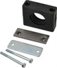 HYDAC Polypropylene Standard Duty Vibration Control Clamp for 1-3/4" Tube 2.83" Wide x 2.52" High x 1.18" Deep, Carbon Steel Plate, Weld Plate, Top Plate, Plastic Clamp Pair & Bolts 2209548 - 81920977