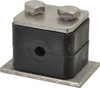 HYDAC Polypropylene Standard Duty Stainless Vibration Control Clamp for 1/4" Tube 1.42" Wide x 1.26" High x 1.18" Deep, Stainless Steel Plate, Weld Plate, Top Plate, Plastic Clamp Pair & Bolts 2209245 - 81920993