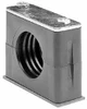 HYDAC Polypropylene Standard Duty Stainless Vibration Control Clamp for 1-1/4" Tube 2.83" Wide x 2.52" High x 1.18" Deep, Stainless Steel Plate, Weld Plate, Top Plate, Plastic Clamp Pair & Bolts 2209482 - 81921066