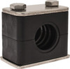 HYDAC Polypropylene Standard Duty Vibration Control Clamp for 1/2" Pipe 1.97" Wide x 1.69" High x 1.18" Deep, Stainless Steel Plate, Weld Plate, Top Plate, Plastic Clamp Pair & Bolts 2209381 - 81921199