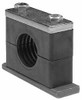 HYDAC Polypropylene Heavy Duty Vibration Control Clamp for 3/8" Tube 2.87" Wide x 1.89" High x 1.18" Deep, Carbon Steel Plate, Weld Plate, Top Plate, Plastic Clamp Pair & Bolts 2209638 - 81921256