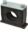 HYDAC Polypropylene Heavy Duty Vibration Control Clamp for 2-1/2" Pipe 7.09" Wide x 5.51" High x 2.36" Deep, Carbon Steel Plate, Weld Plate, Top Plate, Plastic Clamp Pair & Bolts 2210020 - 81922056